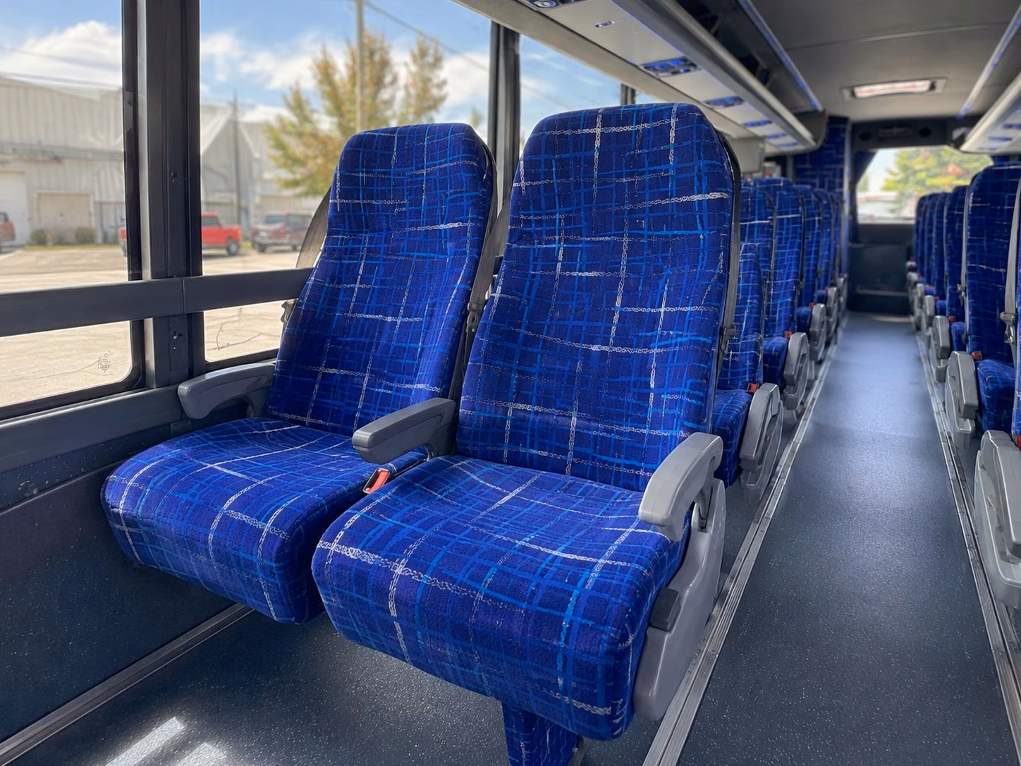 56 passenger charter bus inside