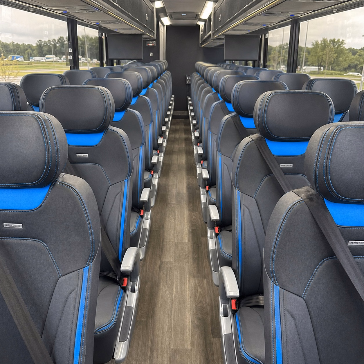 newport news charter bus rental interior